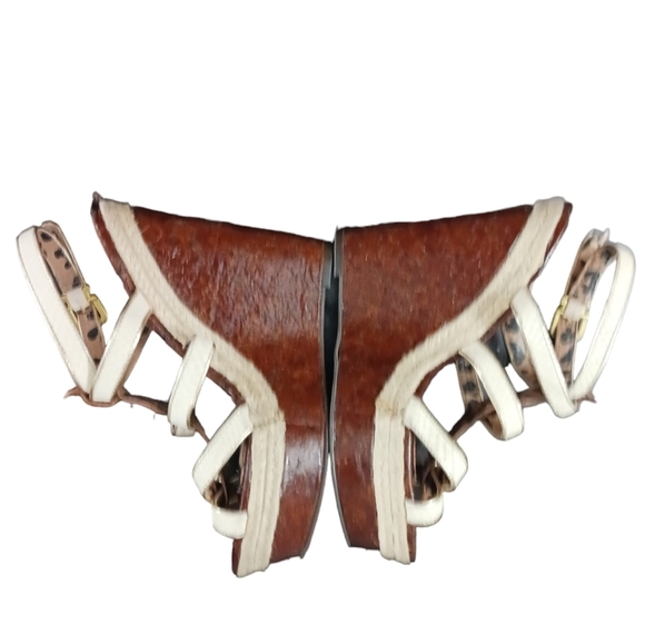 Jessica Simpson Ginny Wedge Gladiator Style, Snakeskin Espadrille Sandals 6.5 - Picture 2 of 13